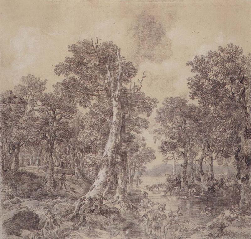 Thomas Gainsborough Wooded Landscape with River